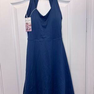 HALARA Twisted flare dress with shorts NWT